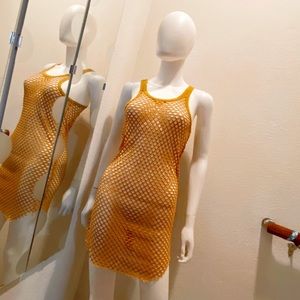 Isabel Marant Etoile Mustard Tissue Dress